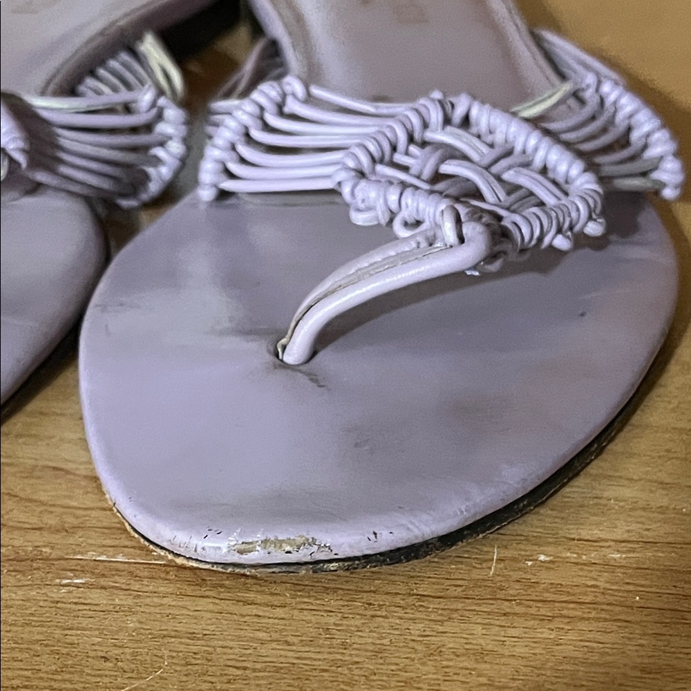 Gucci Pale Pink Braided Leather Slide Sandals - Picture 4 of 6